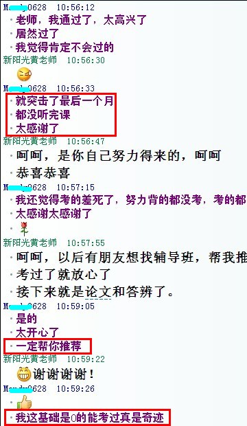2013年同等学力申硕新阳光学员通过感言